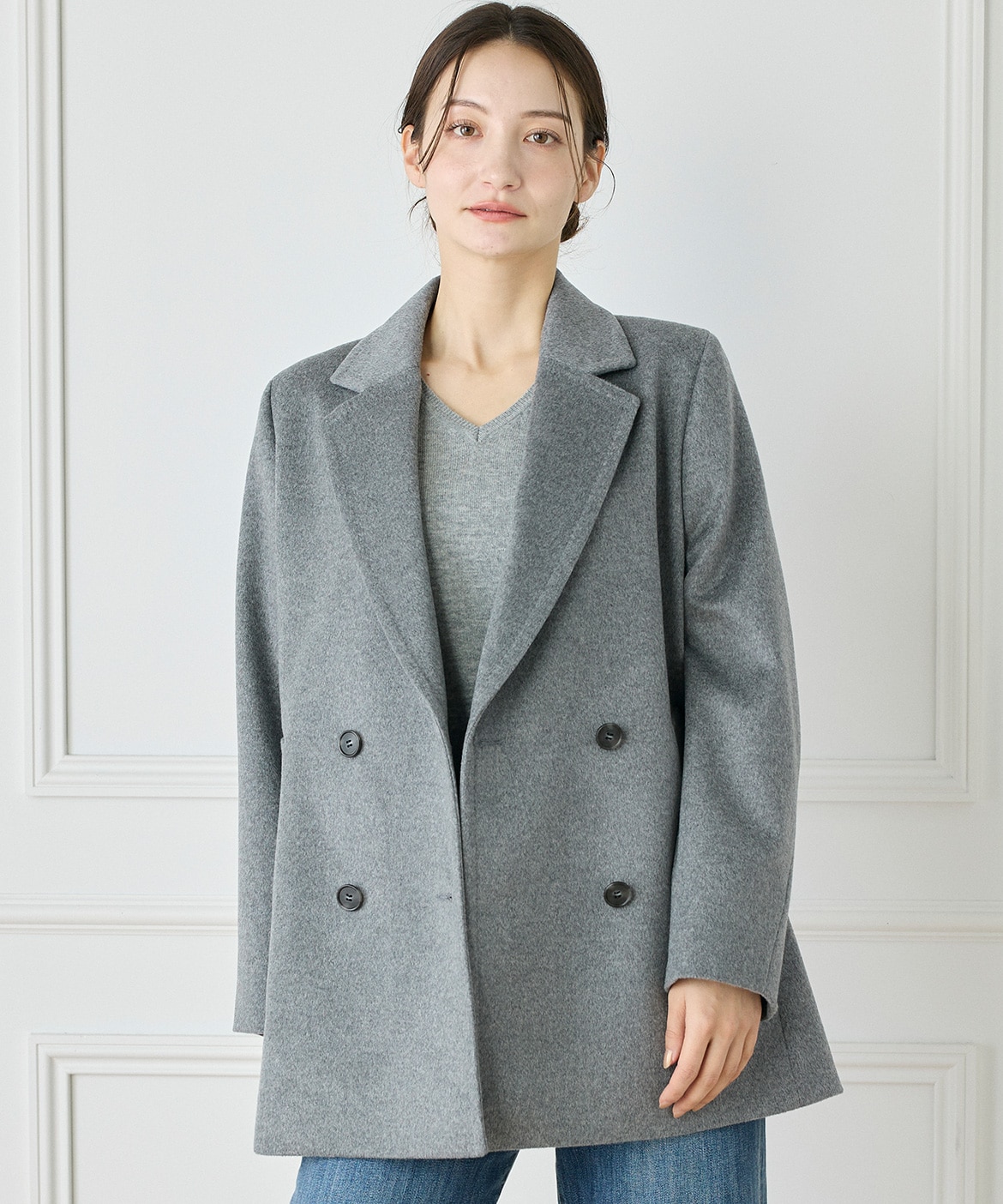 WEB限定》カシミヤ100%ジャケットコート｜INED（イネド）｜フランドル