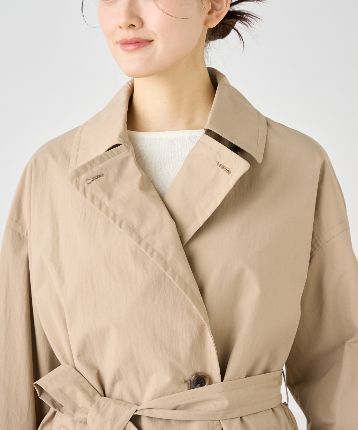 大きいサイズ》ナイロンタッサートレンチコート｜7-IDconcept.（セブン