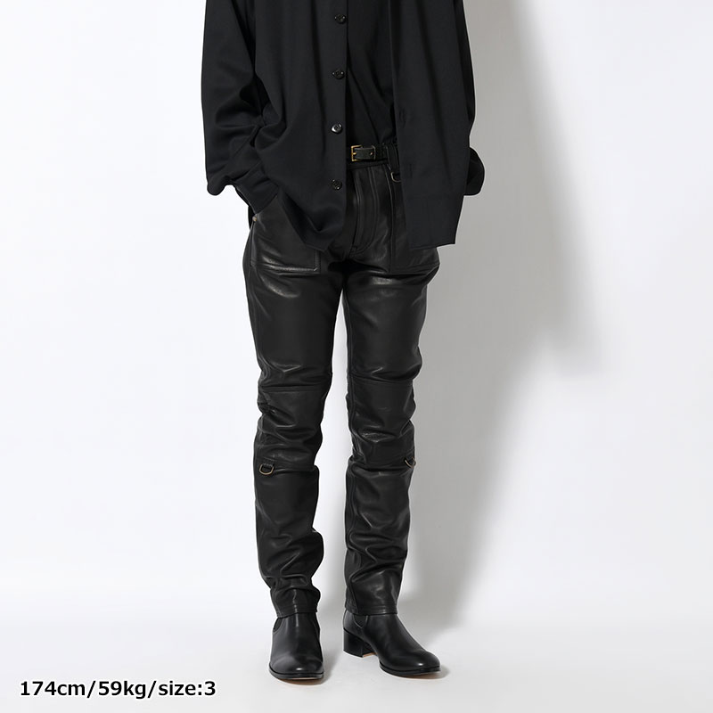 LEATHER PANTS -BLACK- | IN ONLINE STORE