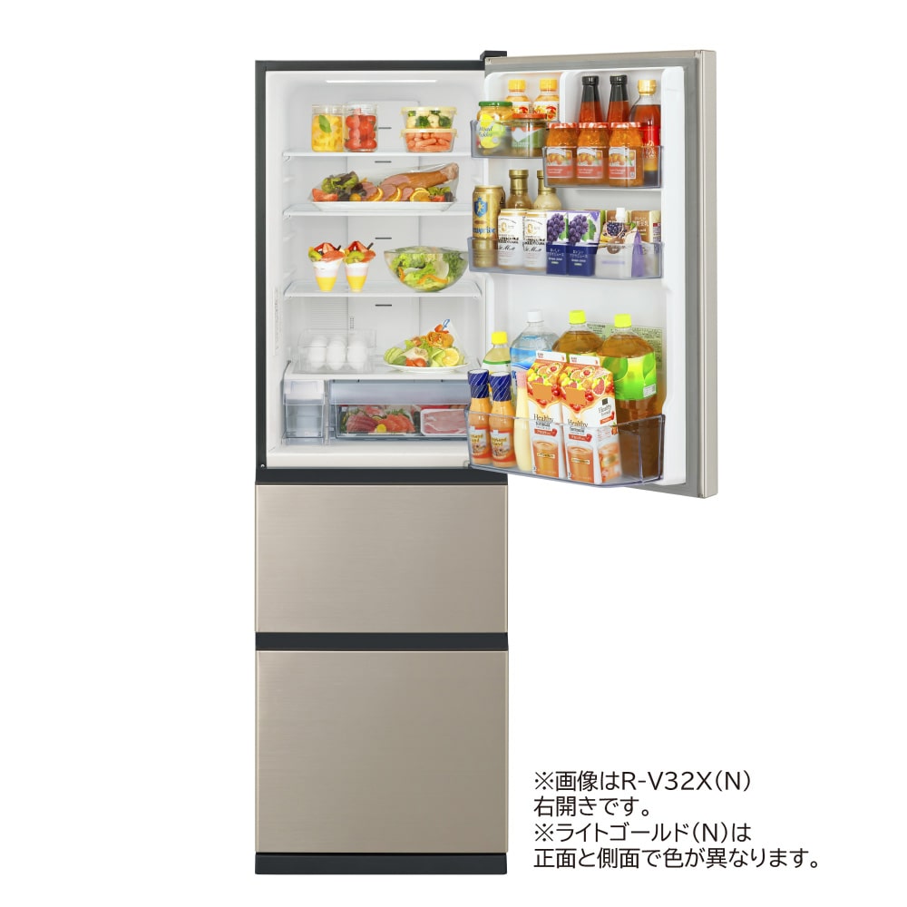 冷蔵庫（315L・左開き）R-V32XL S(グラファイトシルバー): キッチン