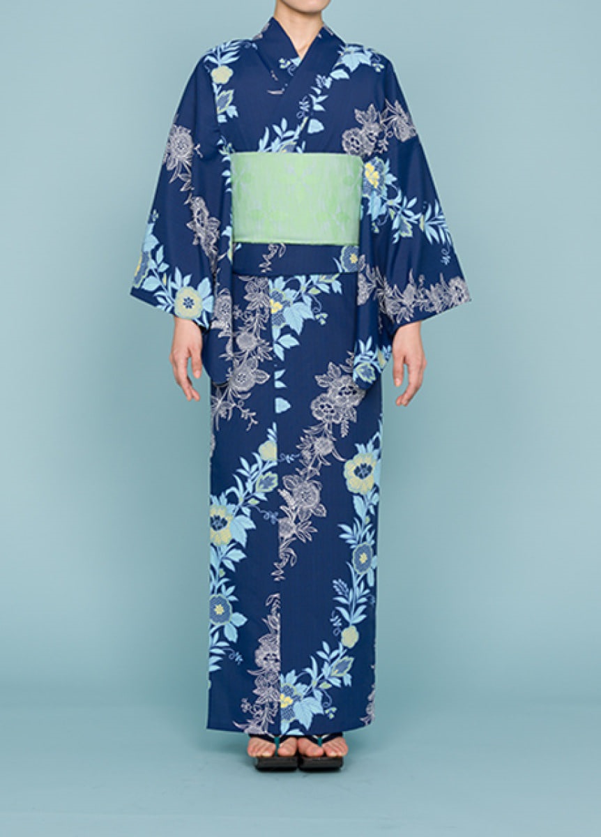 WEB限定】プレタ涼感ゆかた 更紗 ブルー | 浴衣 | やまとオンラインストア