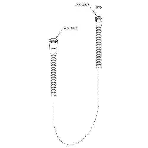 LIXIL・INAX シャワーホース（L=2400) 浴室部品 [A-2068-2] - LIXIL