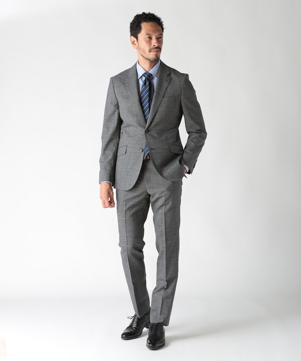 ウールメランジ千鳥格子スーツ＜セットアップ＞｜メンズファッション