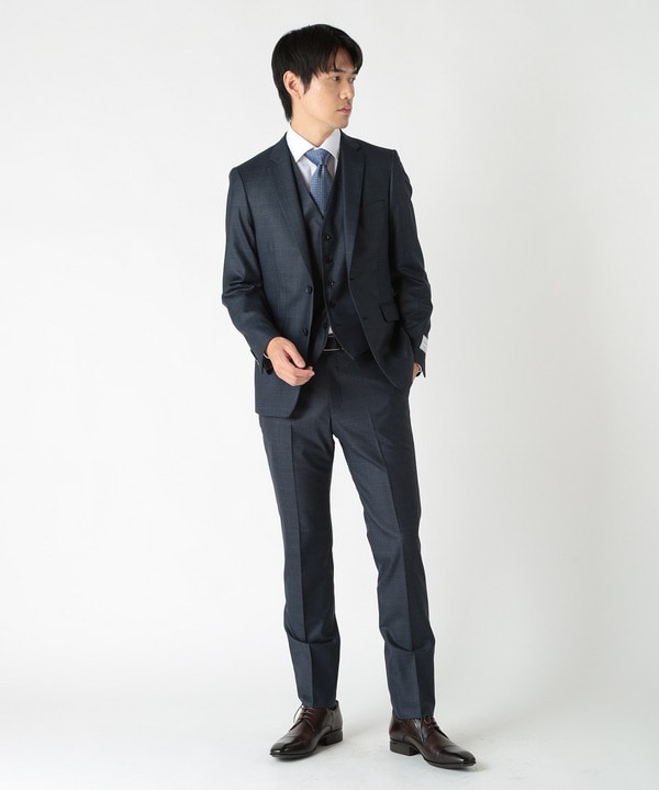 ウールブレンドメランジチェックスーツ｜メンズファッション通販 MEN'S