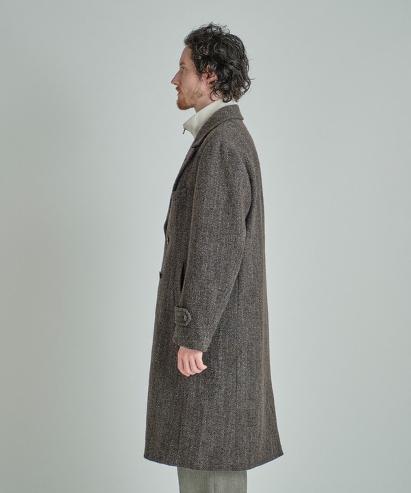 ヴィンテージツイードダブルブレステッドコート｜メンズファッション