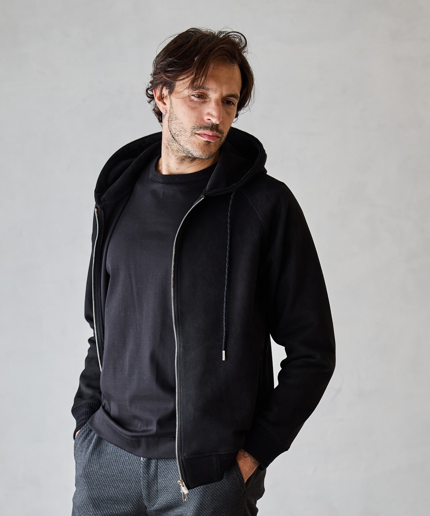 フェイクスエードZIPUPパーカー｜メンズファッション通販 MEN'S BIGI