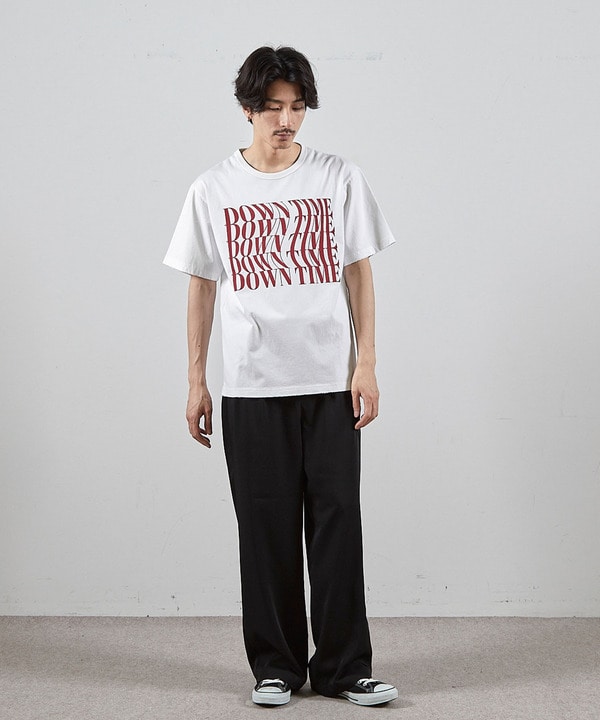 ダメージ加工ロゴプリントTシャツ｜メンズファッション通販 MEN'S BIGI