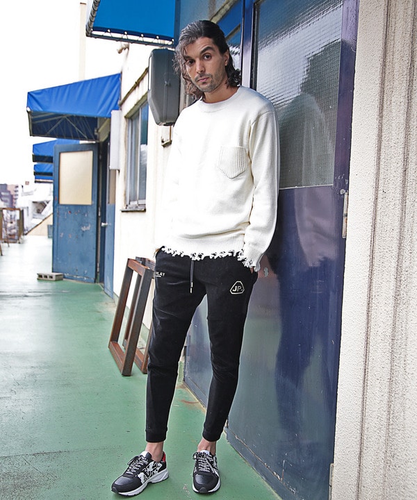 裾ダメージプルオーバーニット｜メンズファッション通販 MEN'S BIGI