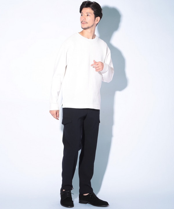 ダンボール×ポリエステルニットスエット｜メンズファッション