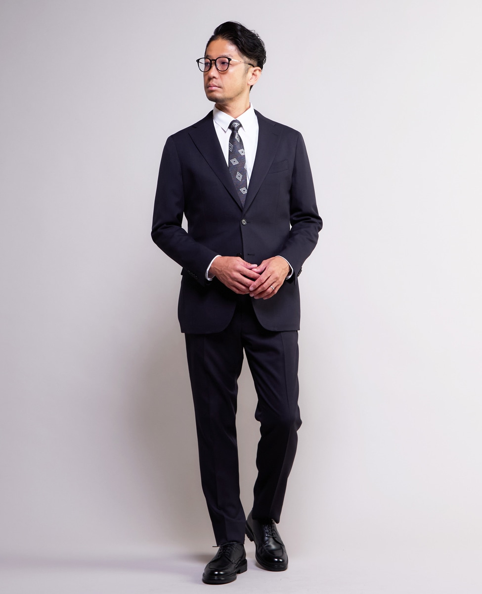 ソラーロヘリンボーン/ウィンドペン ウォッシャブルスーツ | 防シワ