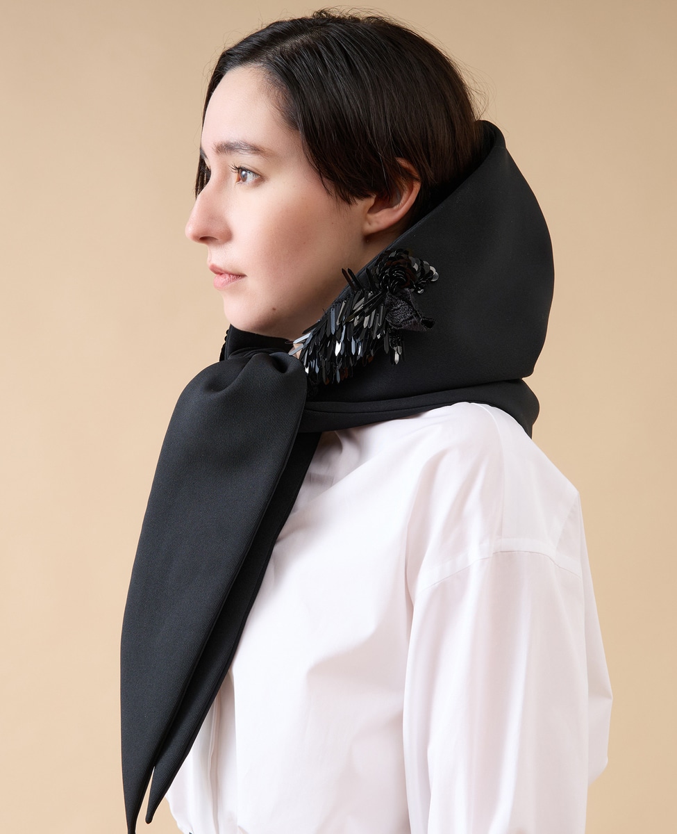 MARGE/マージ 】Twill beading scarf｜martinique（マルティニーク