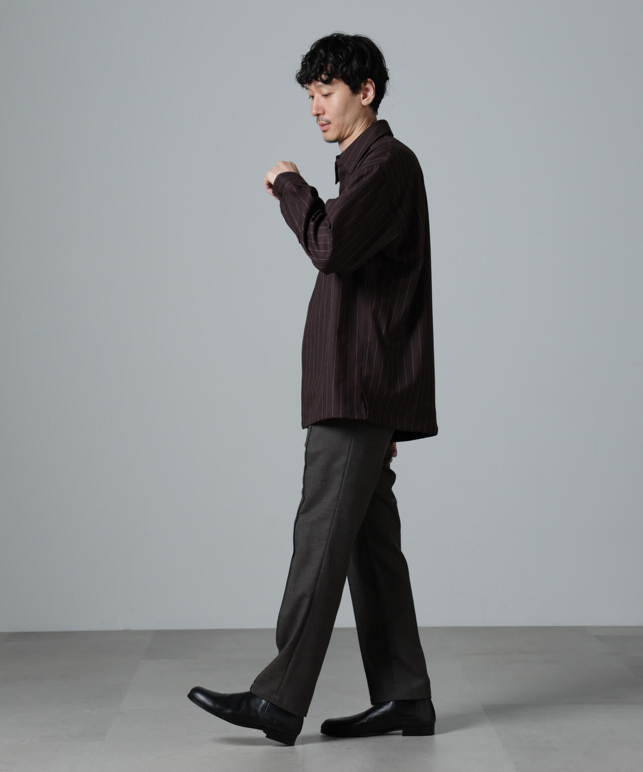 N TROUSERS PREMIUM ｣ RENU(R) ウール混 洗える サキソニー パンツ