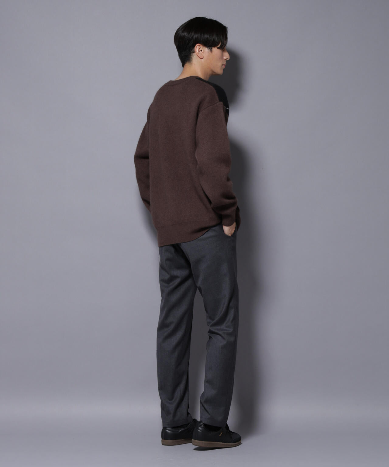 N TROUSERS PREMIUM」RENU(R)ウール混洗えるサキソニーパンツ