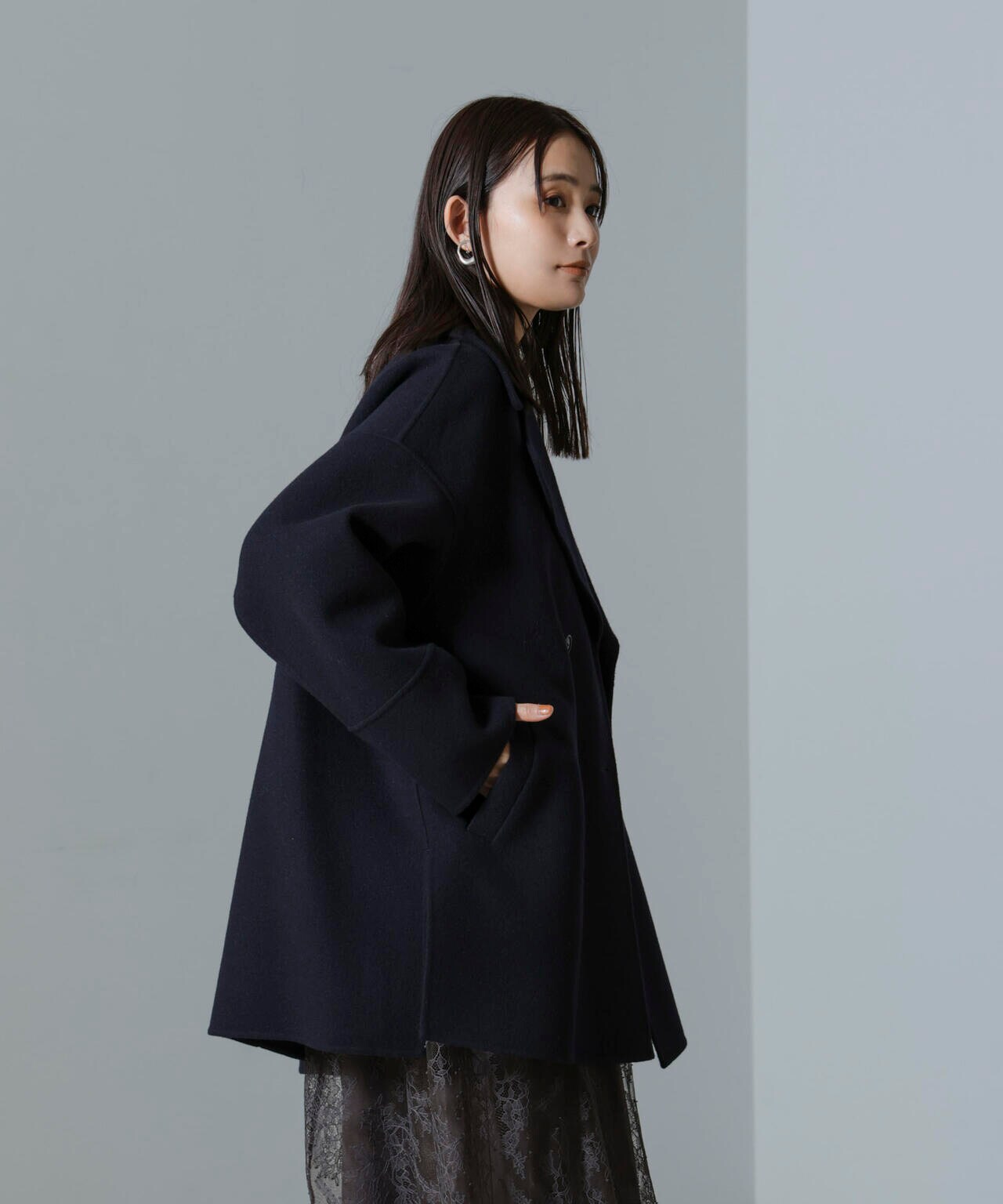 PURE LAMBS リバーミドルコート