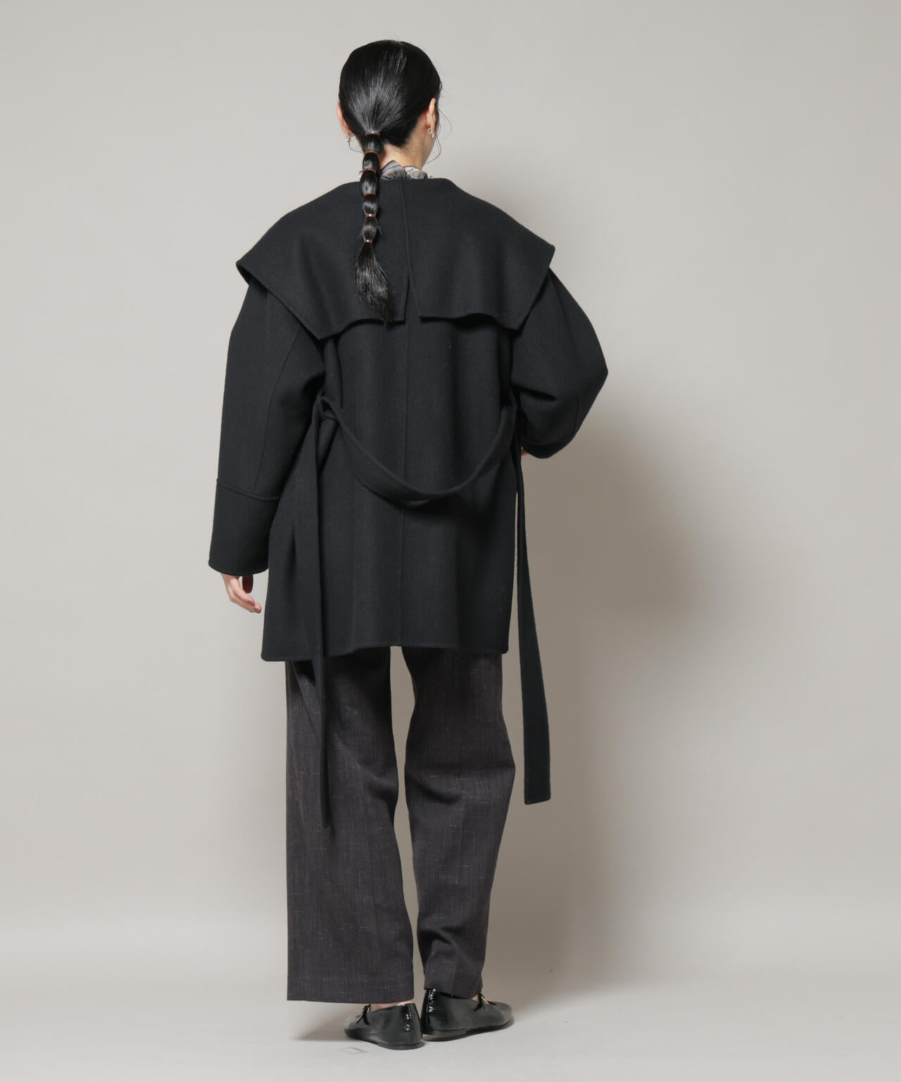 SUPER110blend リバー ショール ミディコート