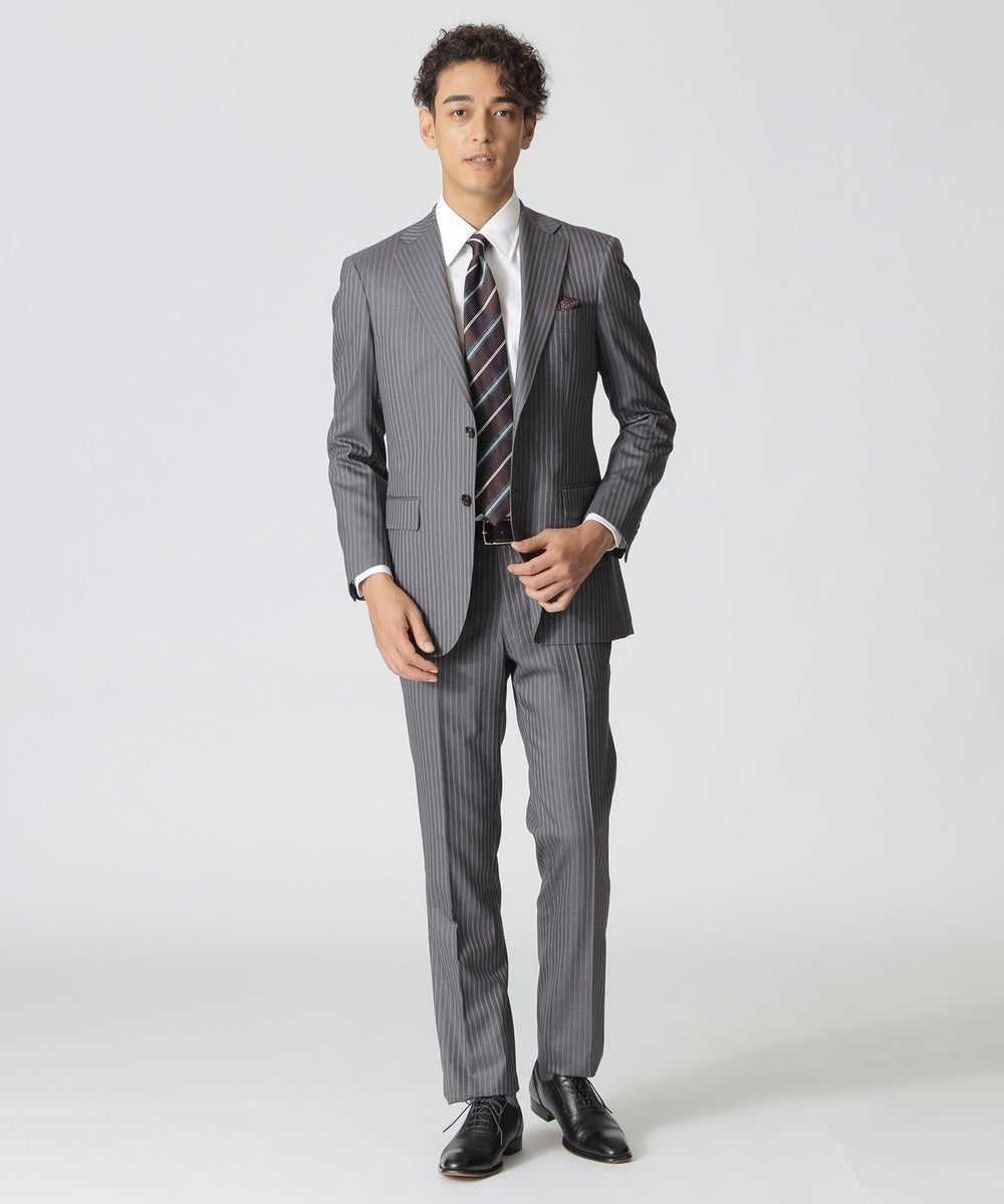 EASTGATE MODEL」 ライトグレーストライプ柄スーツ(スーツ)｜Paul