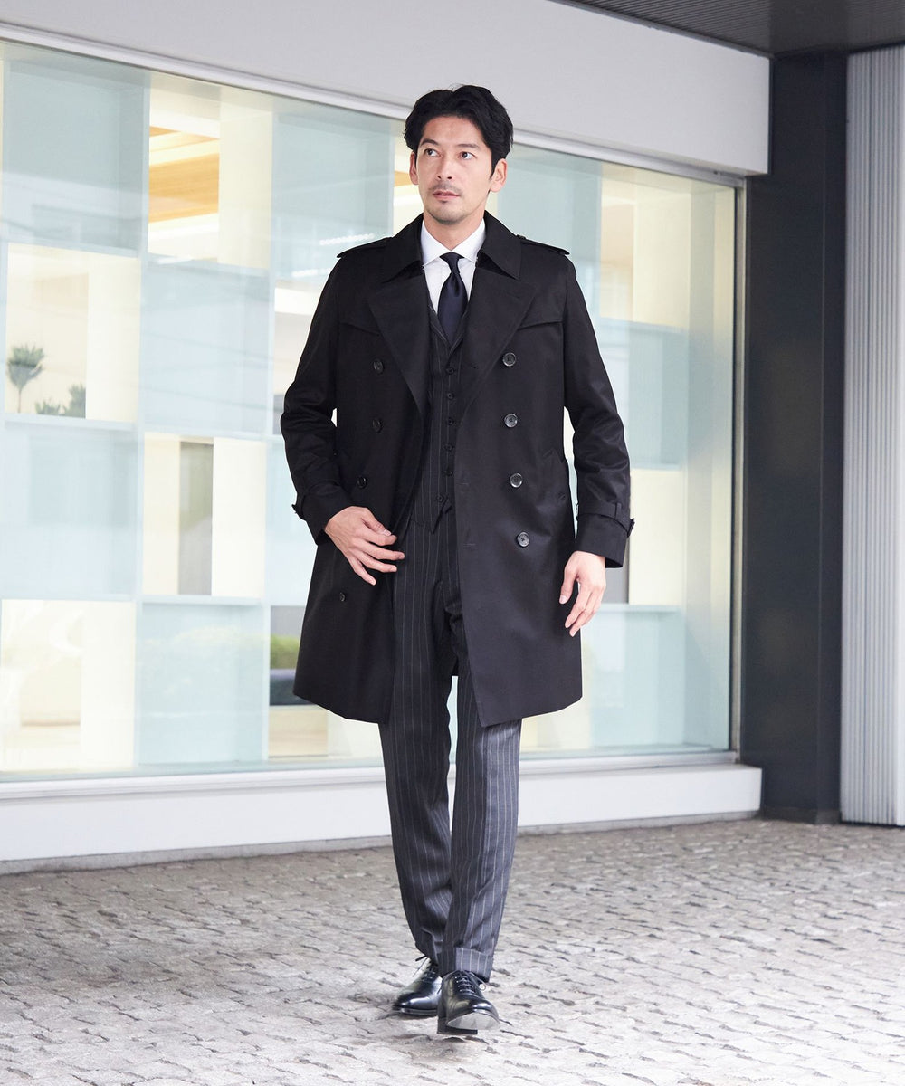 100年コート＞スタンダードモデル ダブルトレンチコート(コート