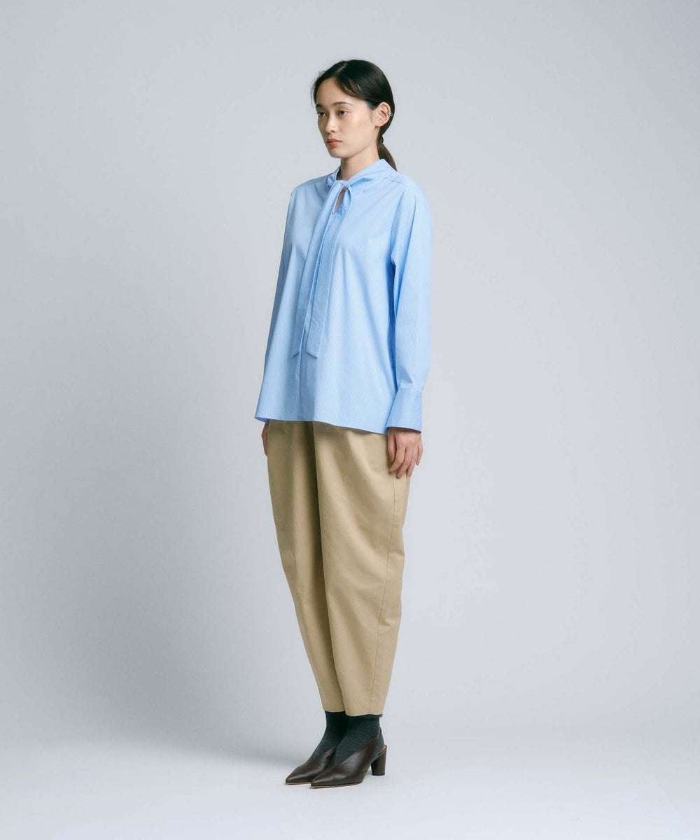 前後2WAYで着回し抜群】ボウタイ ストライプブラウス(トップス