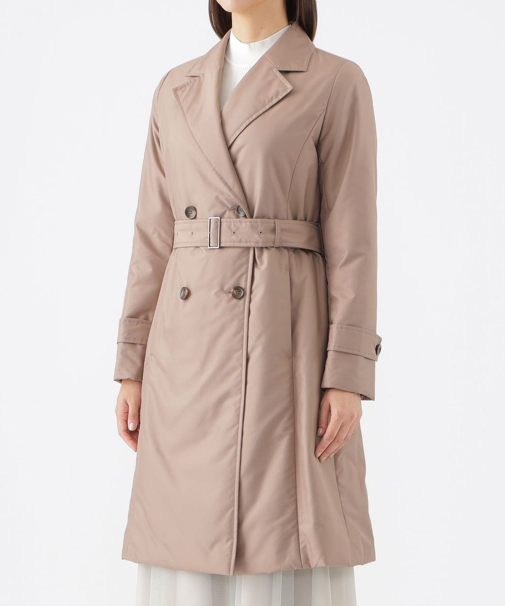 美シリーズ】【はっ水】【ウォッシャブル】グレイスツイル中わたコート