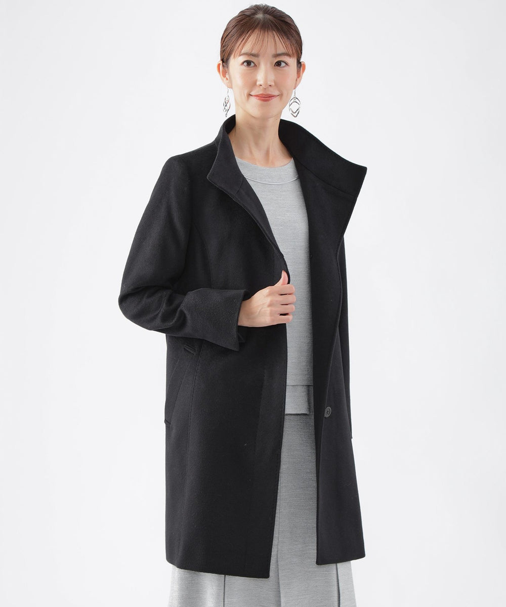 ウールカシミヤビーバースタンドカラーコート(コート)｜TRANS WORK