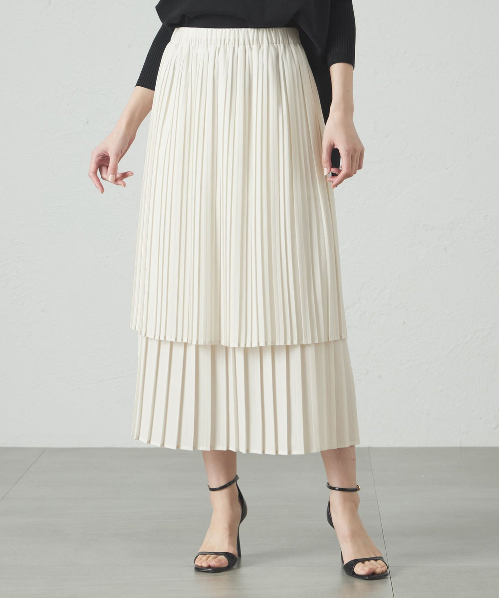 着回し抜群】ランダムプリーツレイヤードスカート(スカート)｜CAST
