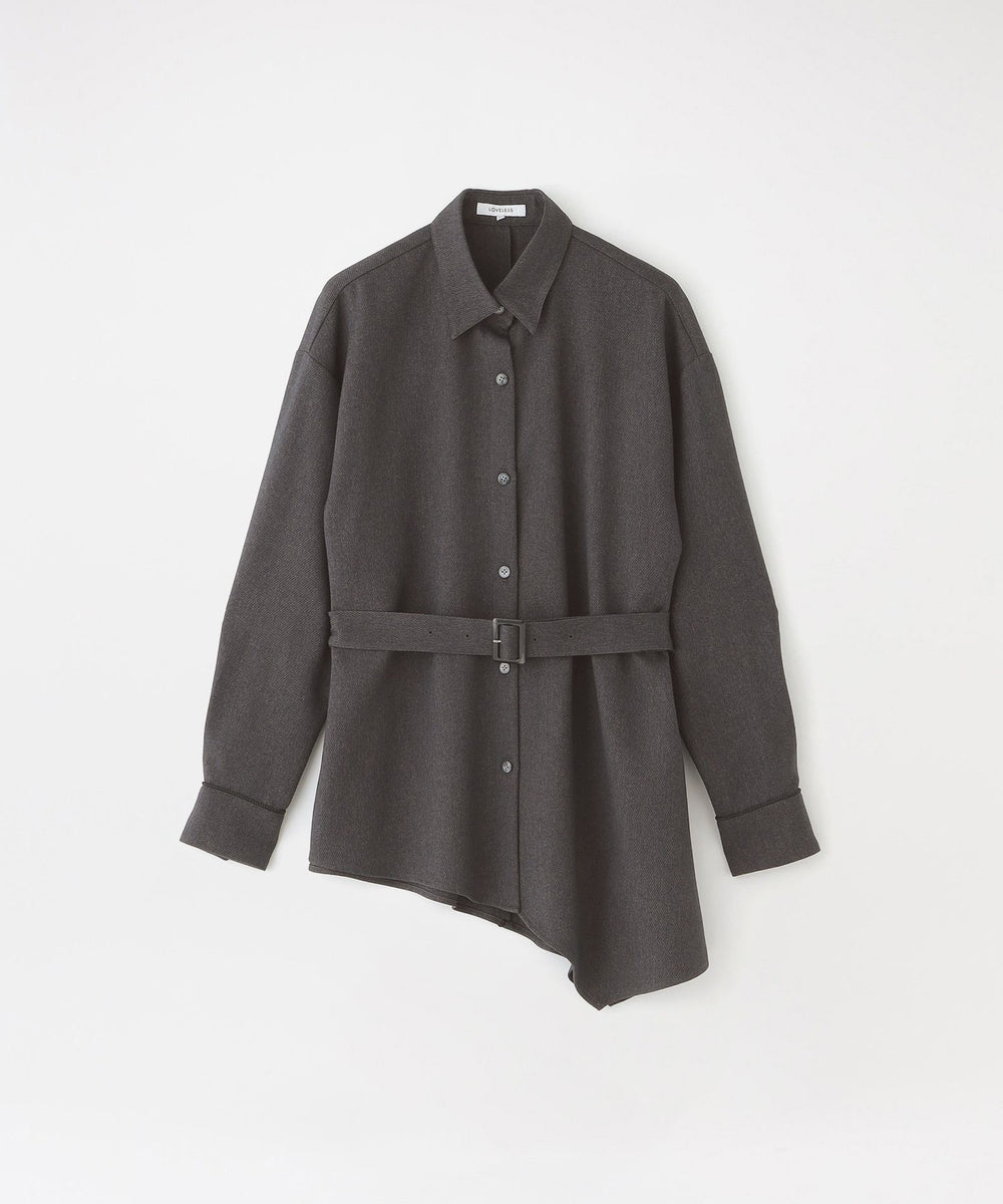 アシンメトリーシャツアウター(トップス)｜LOVELESS(ラブレス)の