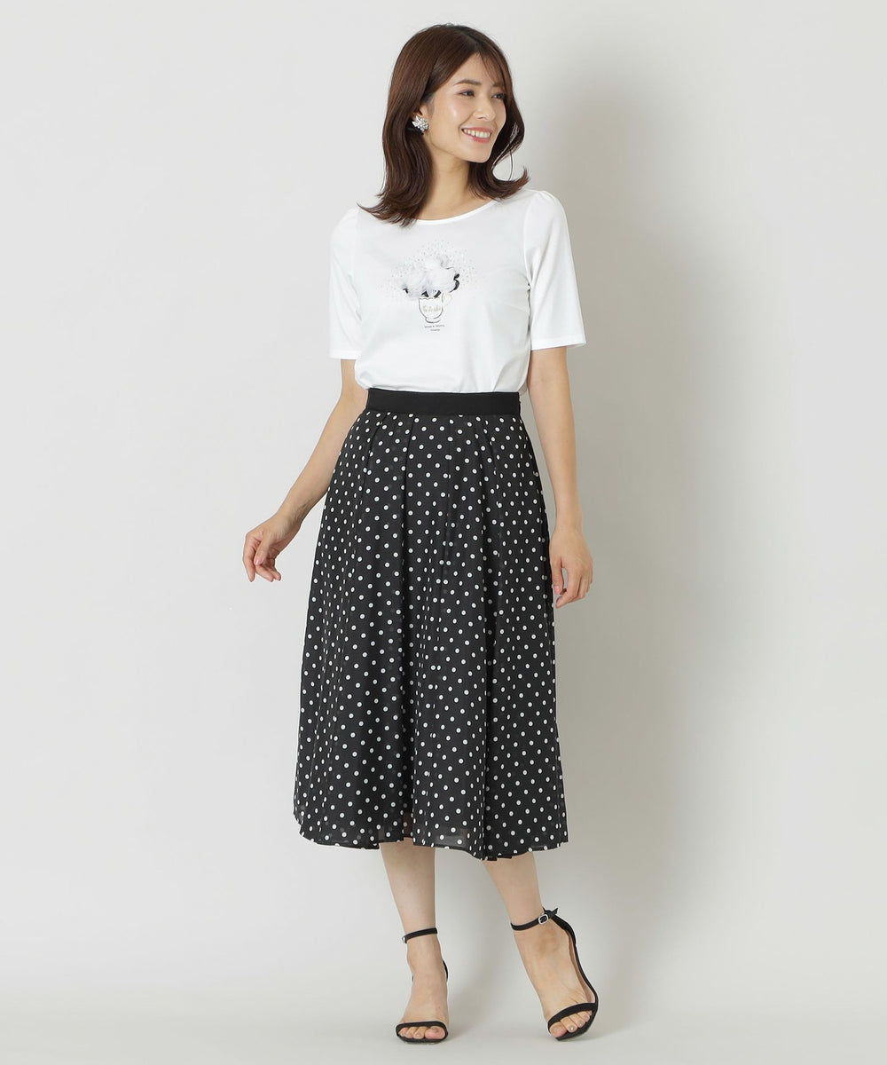 スパンドットプリント スカート(スカート)｜TO BE CHIC(トゥー ビー