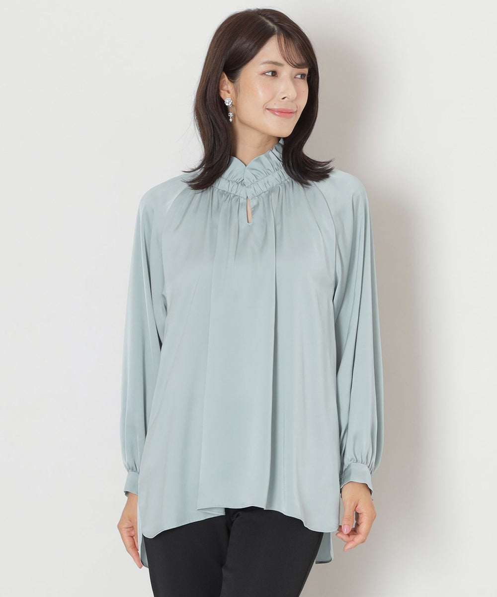 L】サテンリボンブラウス(トップス)｜TO BE CHIC(トゥー ビー シック
