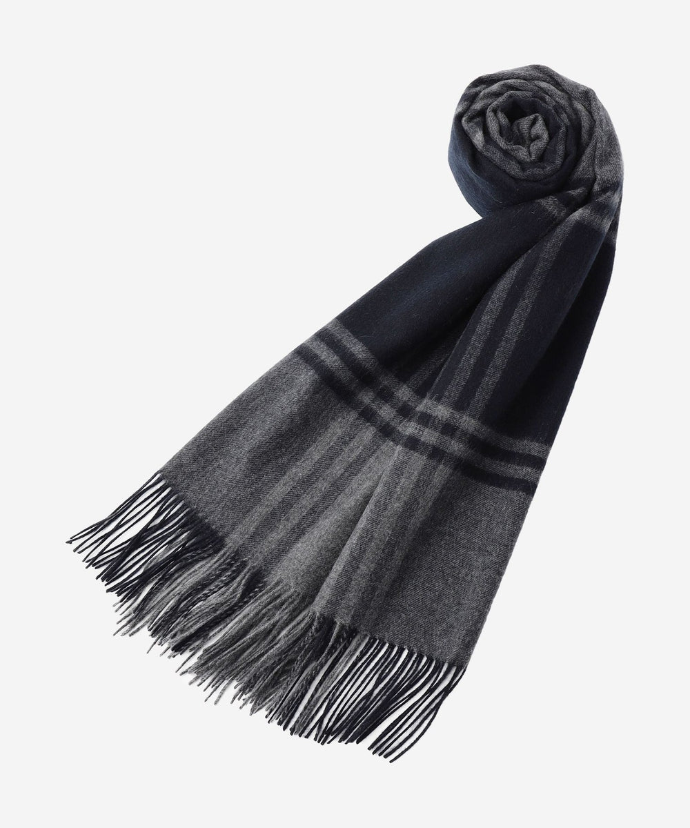 ブロックチェックカシミヤストール(マフラー・ストール・スカーフ