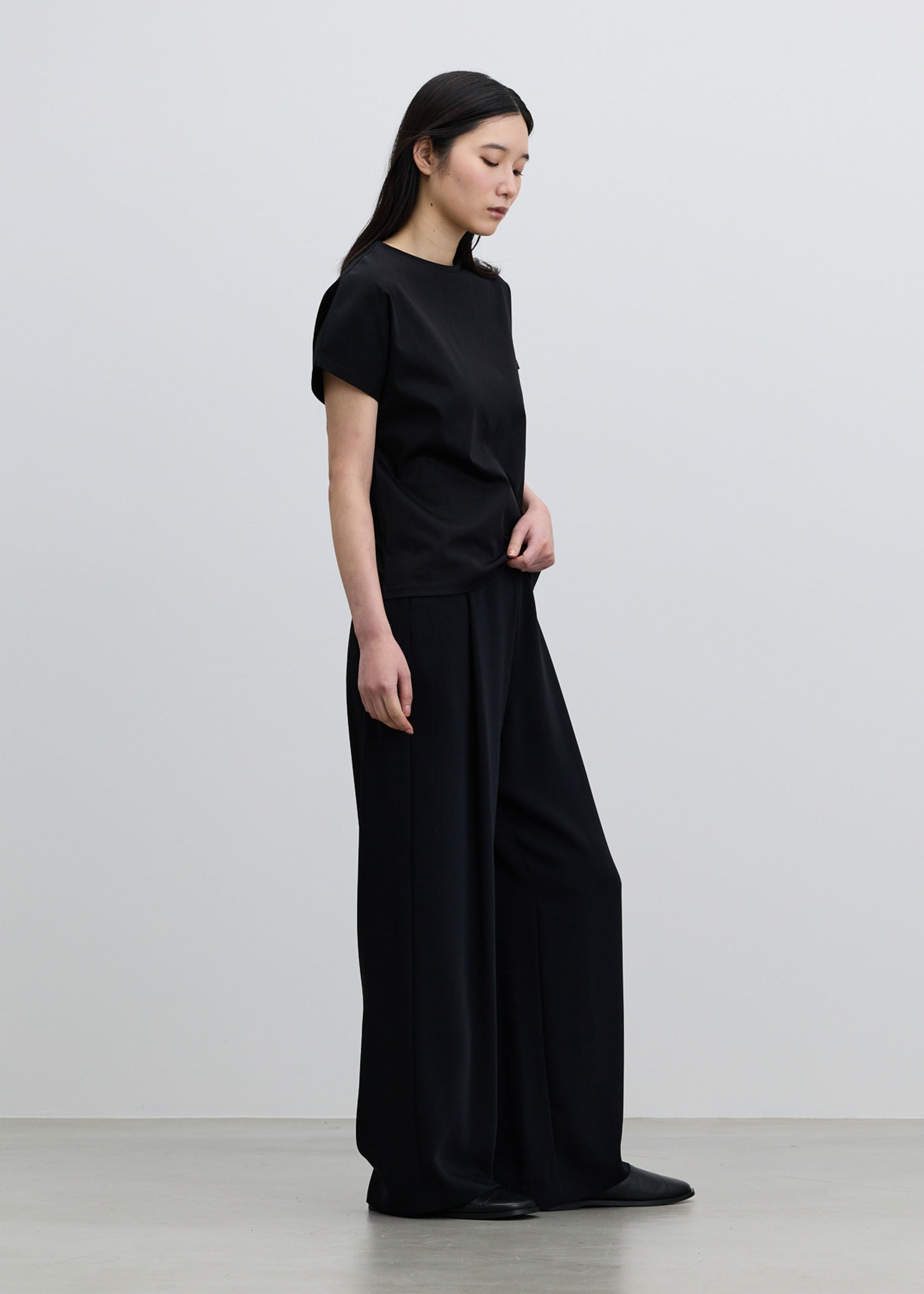 サイドタックワイドパンツ TALL丈 - SOÉJU online store｜上質な大人の