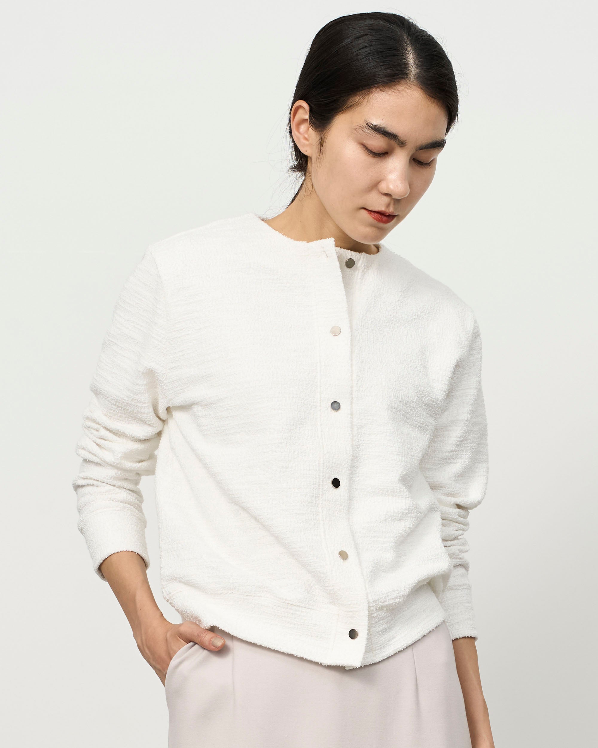 ジャケットライクツィーディーカーディガン - SOÉJU online store