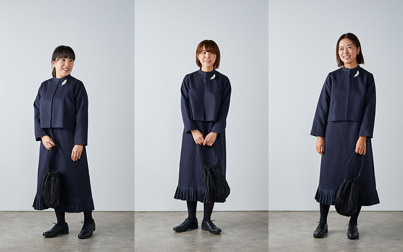 身長別着用レビュー】セミフォーマル「リネンコットンの重ね襞