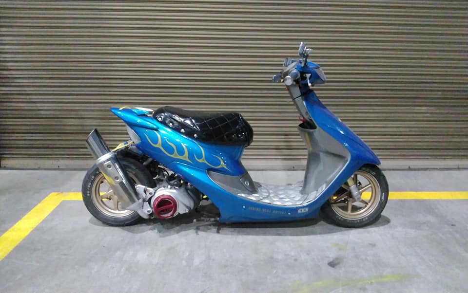 AF35ライブディオZX純正マフラー加工☆ | ギン太のひまつぶし