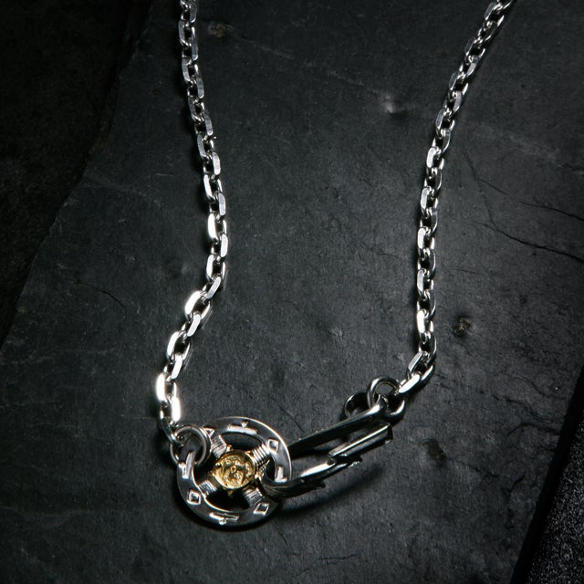 鷲見太郎純正太角チェーンネックレス | Silver&Leather【CHRONO