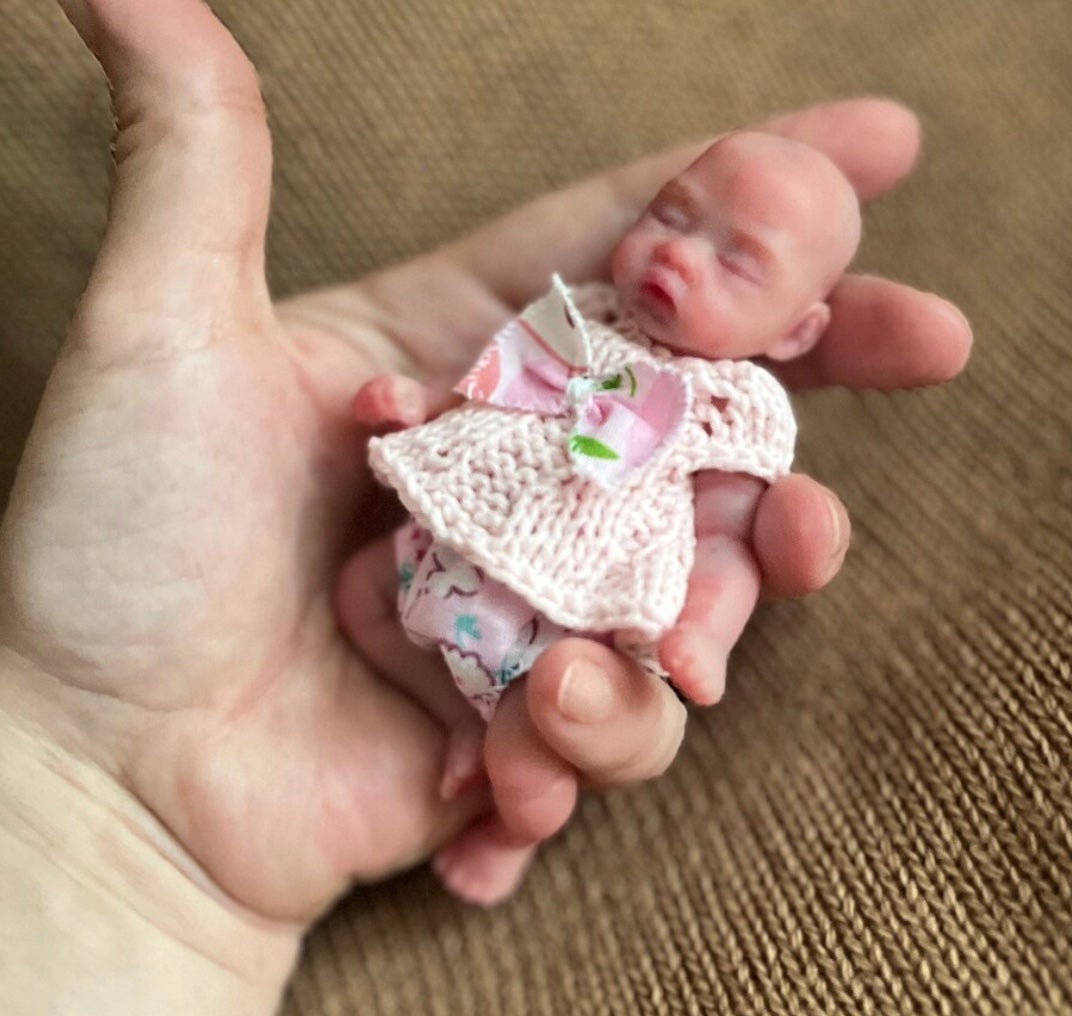 13cm 女の子 ミニチュア フルシリコン リボーンドール KZF 176503679