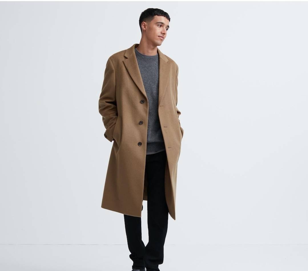 UNIQLO】【ウールカシミヤ】【チェスターコート】【本格仕様が15,000円