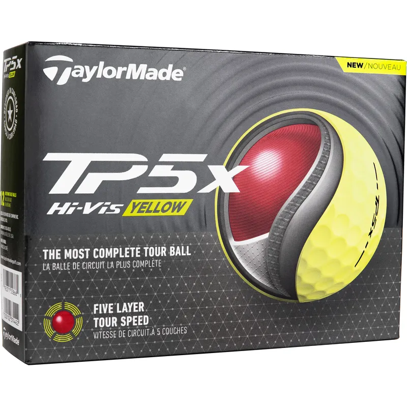 TaylorMade TP5x Yellow Golf Balls - Golfballs.com