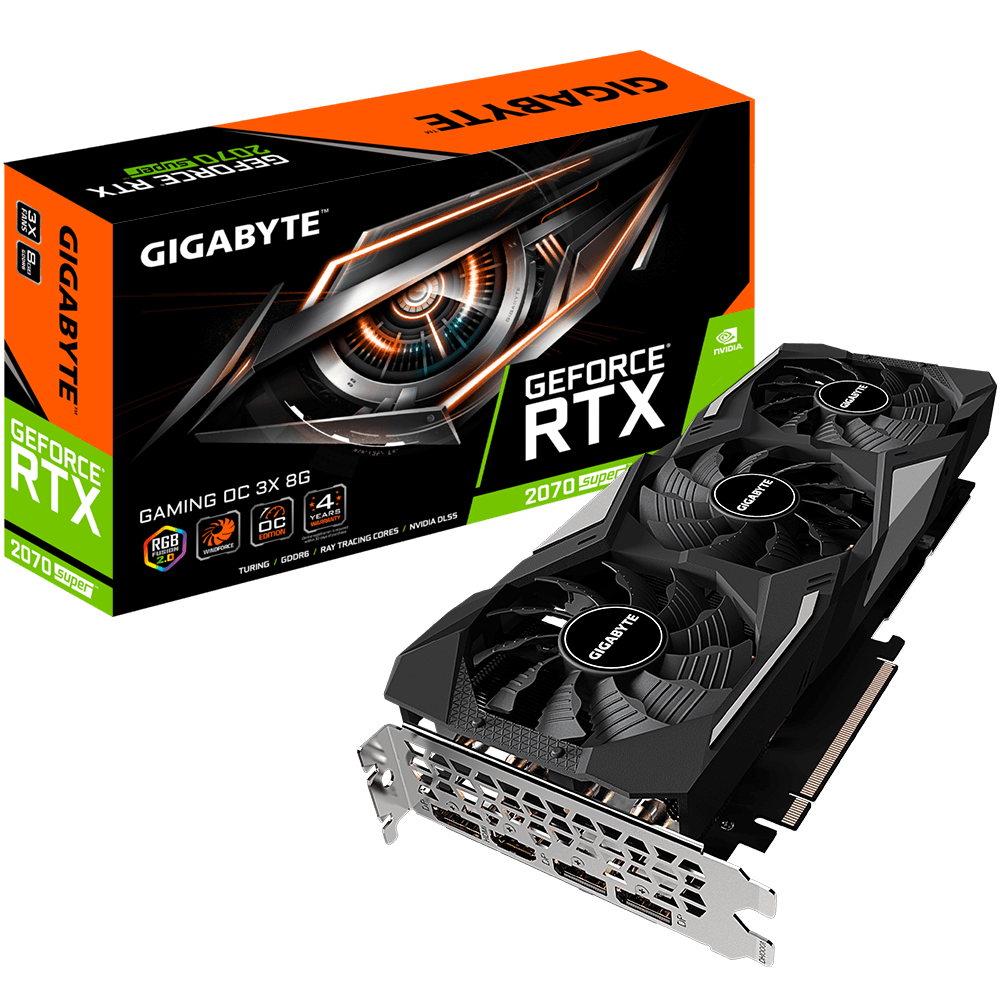 GeForce® RTX 2070 SUPER™ GAMING OC 3X 8G (Rev. 1.0/1.1) - GIGABYTE