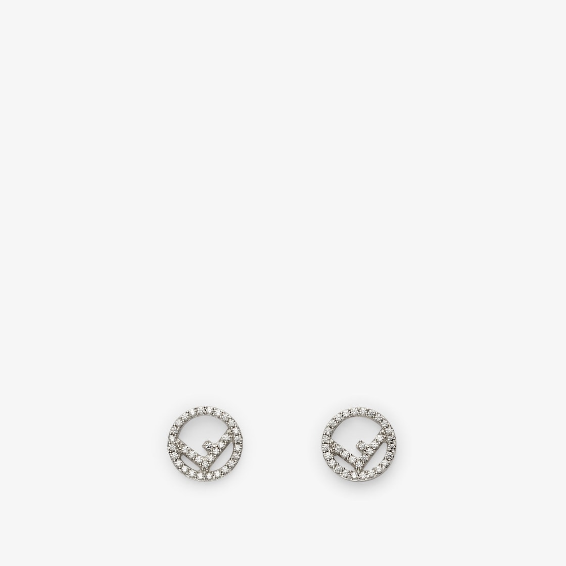 エフ イズ フェンディ ピアス クリスタル シルバー | Fendi