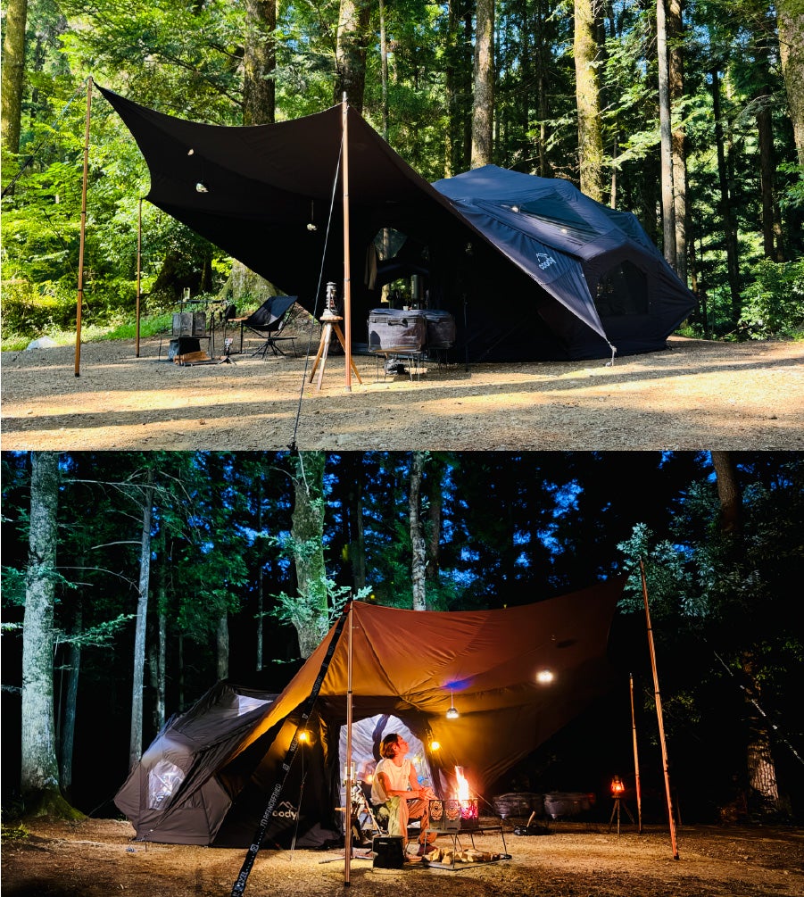 一目惚れする存在感でキャンプ場の頂点へ！coodyエアテントBESTONA