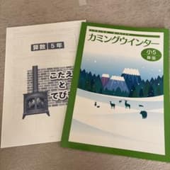 塾用教材】カミングウィンター 小5 国語、算数、合本 - メルカリ