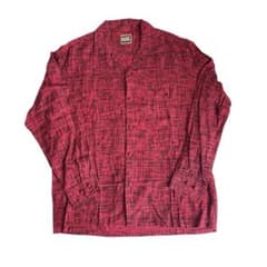 80s 90s ピンクドラゴン クリームソーダ カスリ柄 開襟ロカビリー