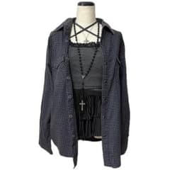 y2k ダークコア コケット ゴシック 平成 平成ギャル ギャル シャツ 00