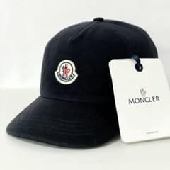 最終！残1】MONCLER モンクレール キャップ ダークネイビー 黒 - メルカリ