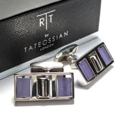 tac125 新品タテオシアン カフリンクス シルバー925 パープル