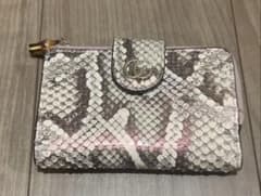 超美品】 GUCCI（グッチ） パイソン バンブー ミディアムウォレット
