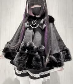 地雷系 猫耳ファーコート ケープコート 量産型 サブカル 天使界隈