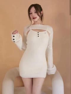 アンドマリー Heart stitch mini dress - メルカリ