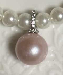 フォーマル✨本真珠 淡水真珠ネックレストップ エジソンパール 925