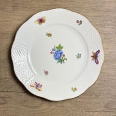 ヘレンド ヴィクトリア ブーケ プレート 20cm 1枚 蝶 バタフライ 花